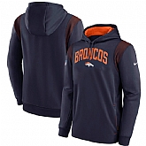 Men's Denver Broncos Navy Sideline Stack Performance Pullover Hoodie,baseball caps,new era cap wholesale,wholesale hats